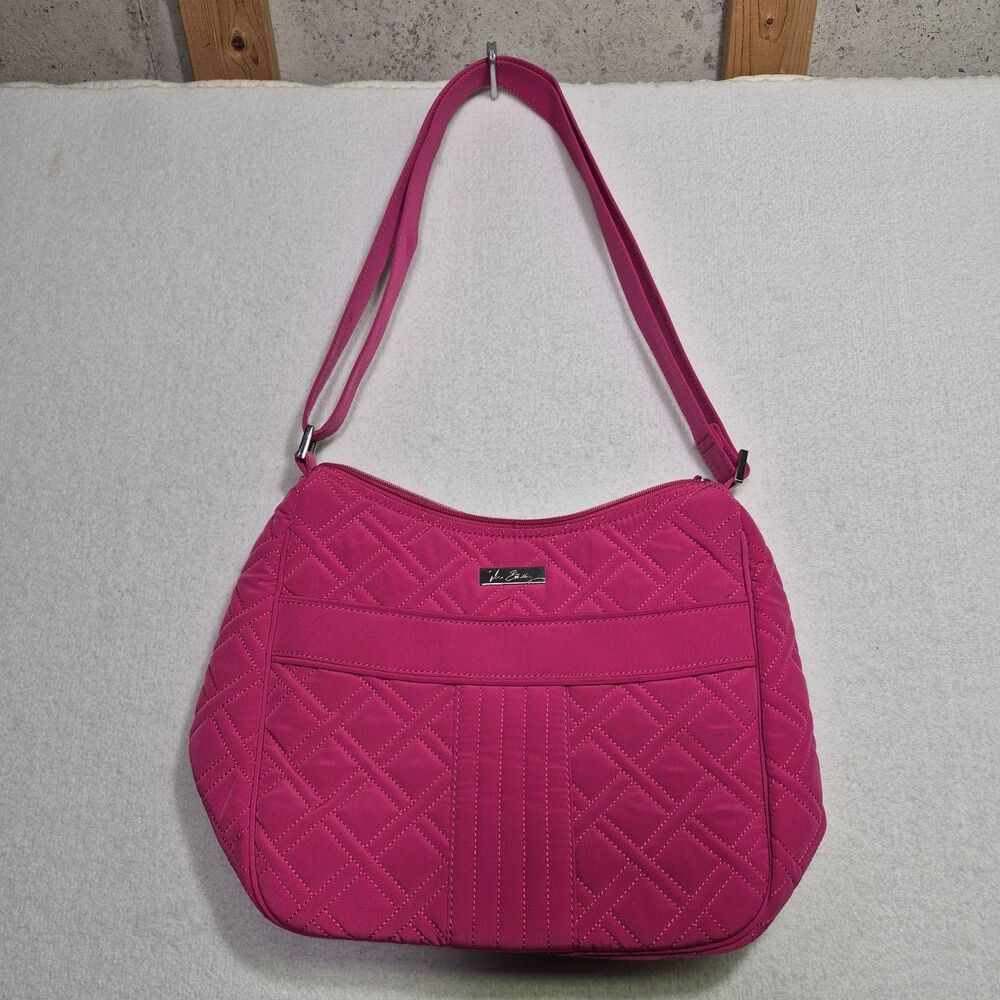Vera Bradley CARRYALL CROSSBODY FUCHSIA PINK RETIRED SIGNATURE RARE